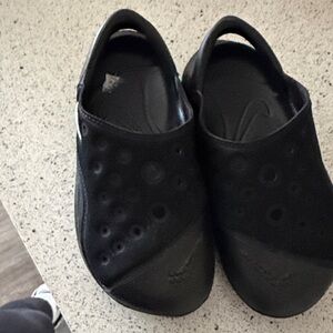 Black Slip-On Clog Sandals